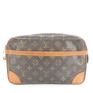 Louis Vuitton Monogram Compigne leather clutch pouch VMM